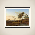 Avondstemming met herder framed