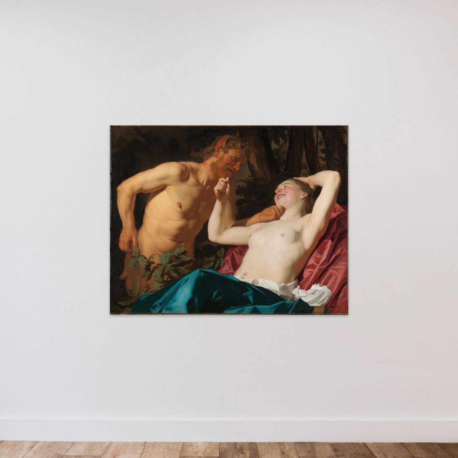 Satyr and Nymph unframed — shown to scale