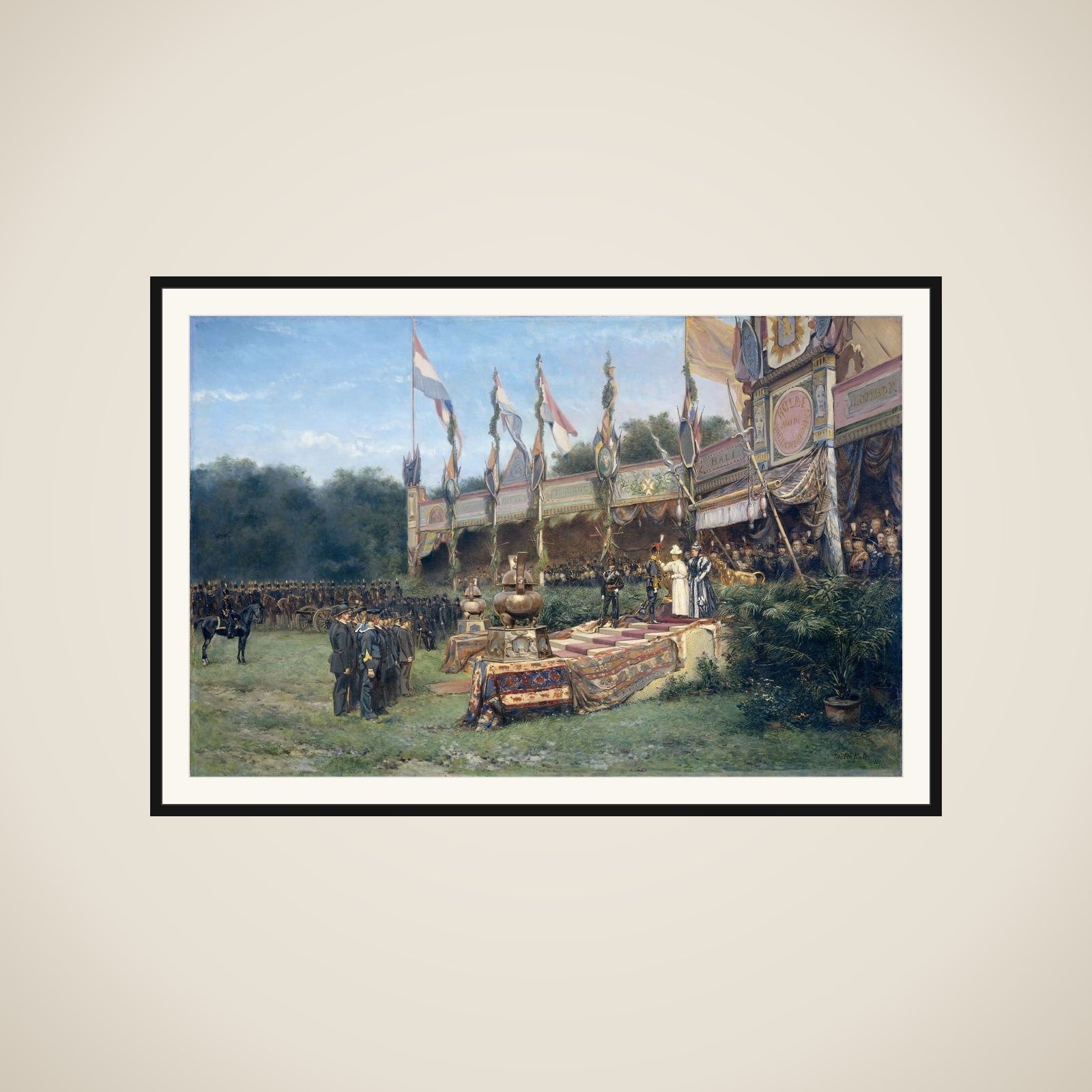 Presentation of the Lombok Cross by Queen Wilhelmina on the Malieveld framed