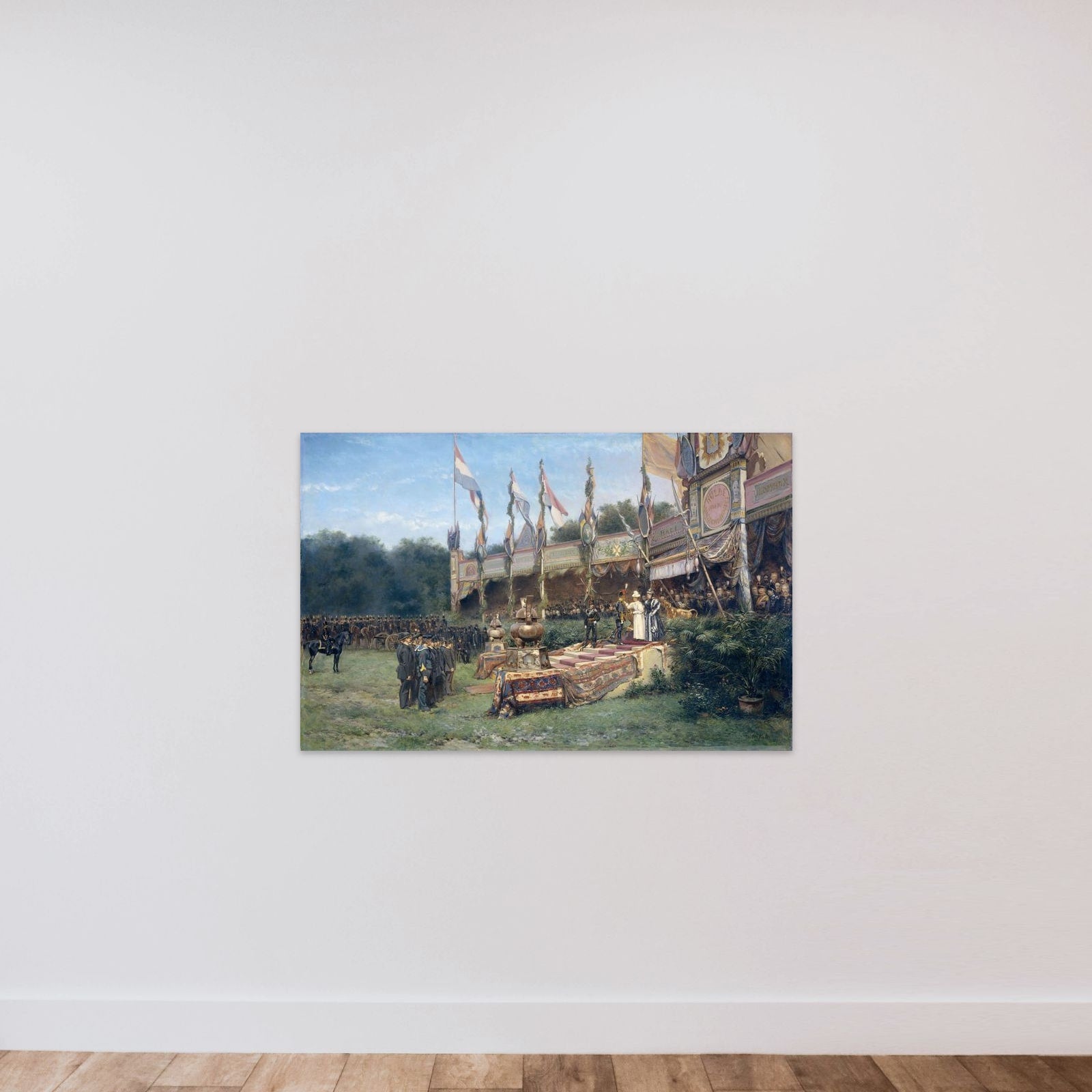 Presentation of the Lombok Cross by Queen Wilhelmina on the Malieveld unframed — shown to scale