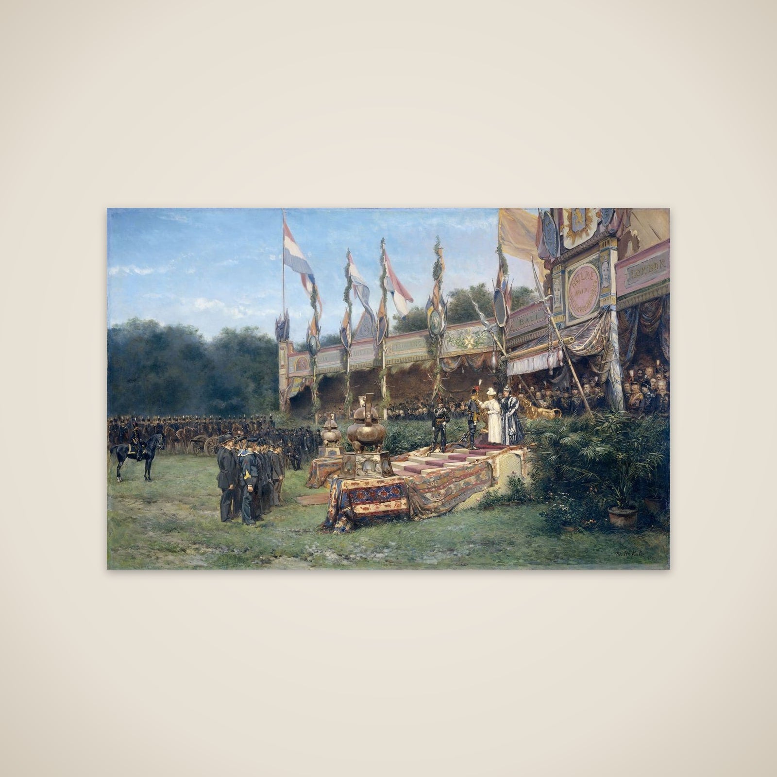 Presentation of the Lombok Cross by Queen Wilhelmina on the Malieveld unframed print