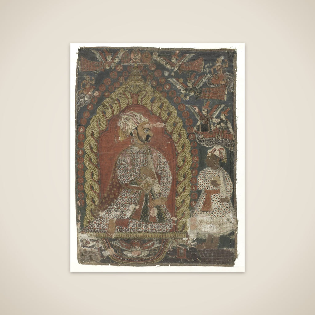 Schildering met een voorstelling van een vorst uit de Malla-dynastie unframed print