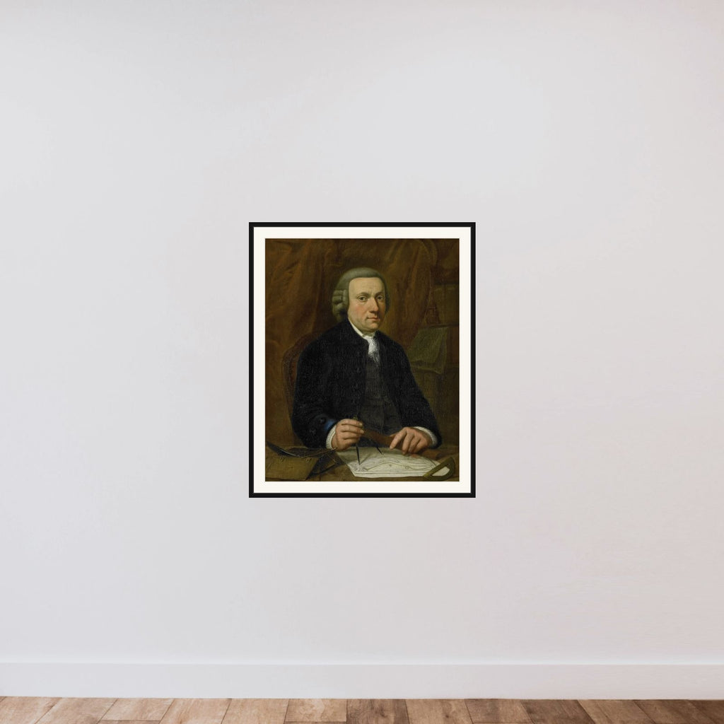 Portrait of Barend Goudriaan Ariesz. framed — shown to scale