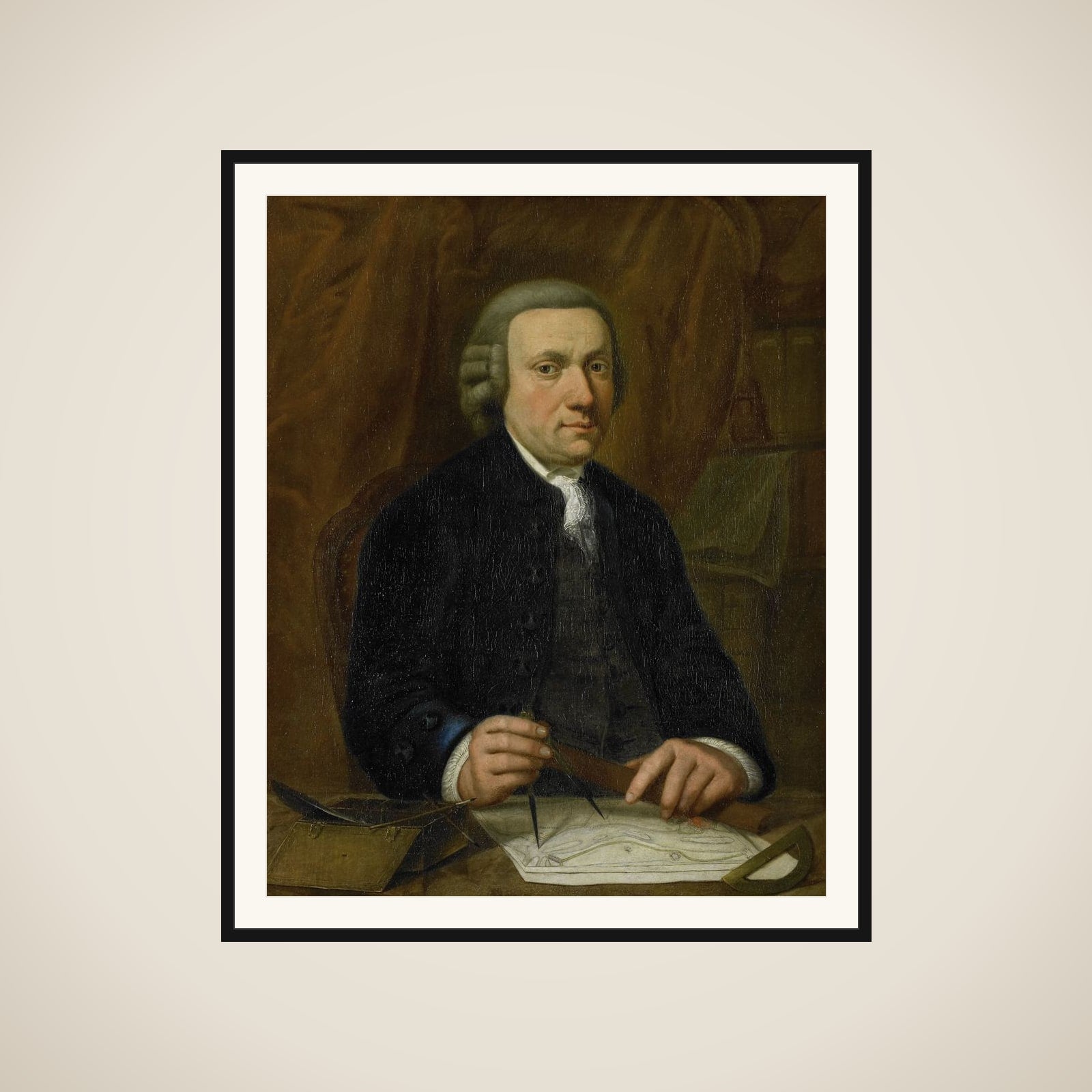 Portrait of Barend Goudriaan Ariesz. framed