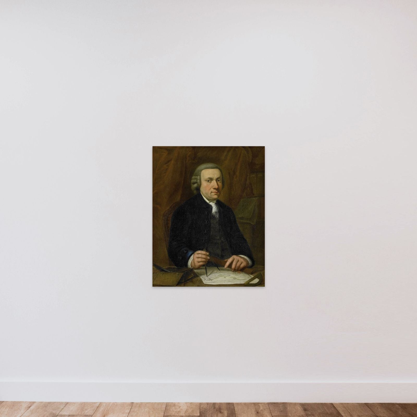 Portrait of Barend Goudriaan Ariesz. unframed — shown to scale