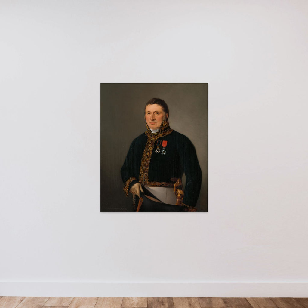 Portrait of Inspector-General A.F. Goudriaan unframed — shown to scale
