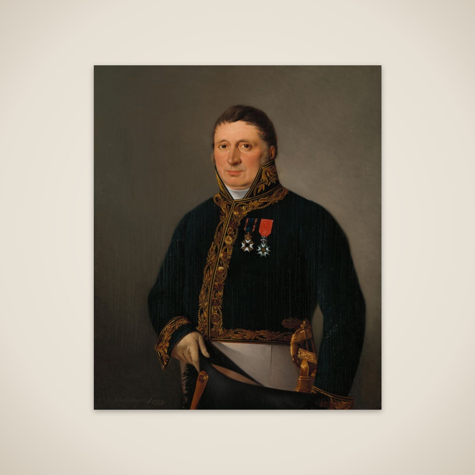 Portrait of Inspector-General A.F. Goudriaan unframed print