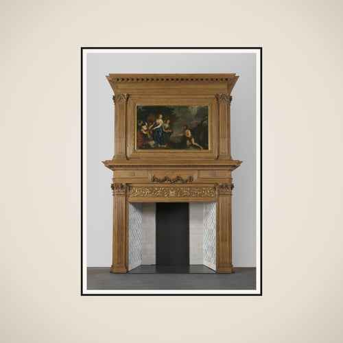 Chimney piece with representation of Odysseus and Nausicaa framed