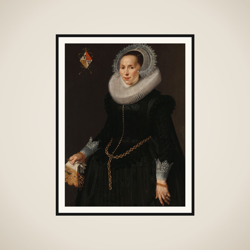 Portrait of Johanna le Maire (c. 1601-60) framed