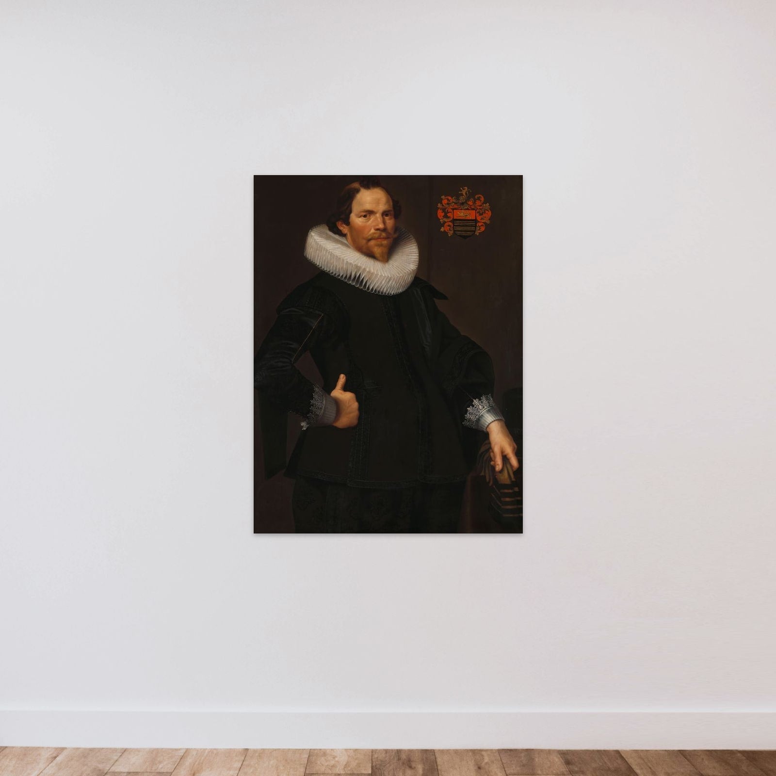 Portrait of Pieter van Son (c. 1590-1654) unframed — shown to scale