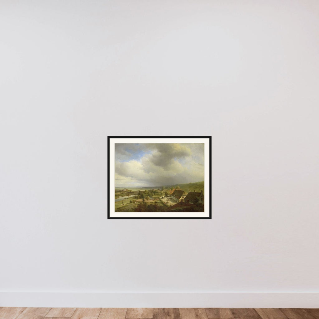 Hilly Landscape near Wageningen framed — shown to scale