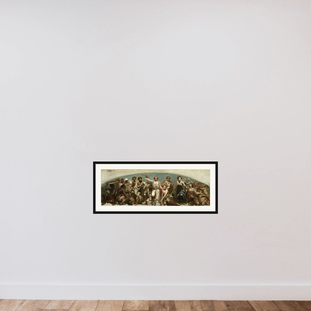 The Colonies Pay Tribute to the Dutch Maiden framed — shown to scale