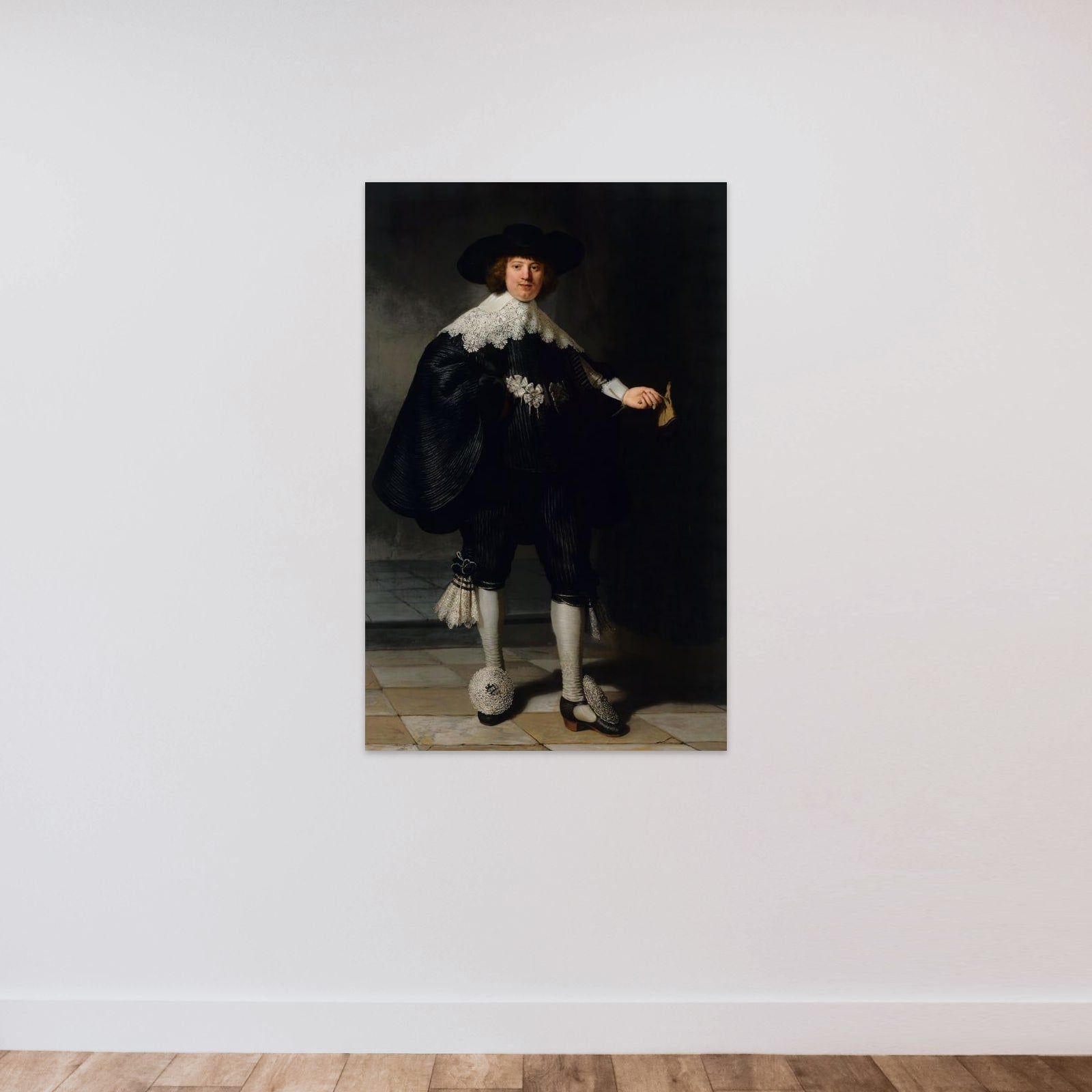 Portrait of Maerten Soolmans unframed — shown to scale