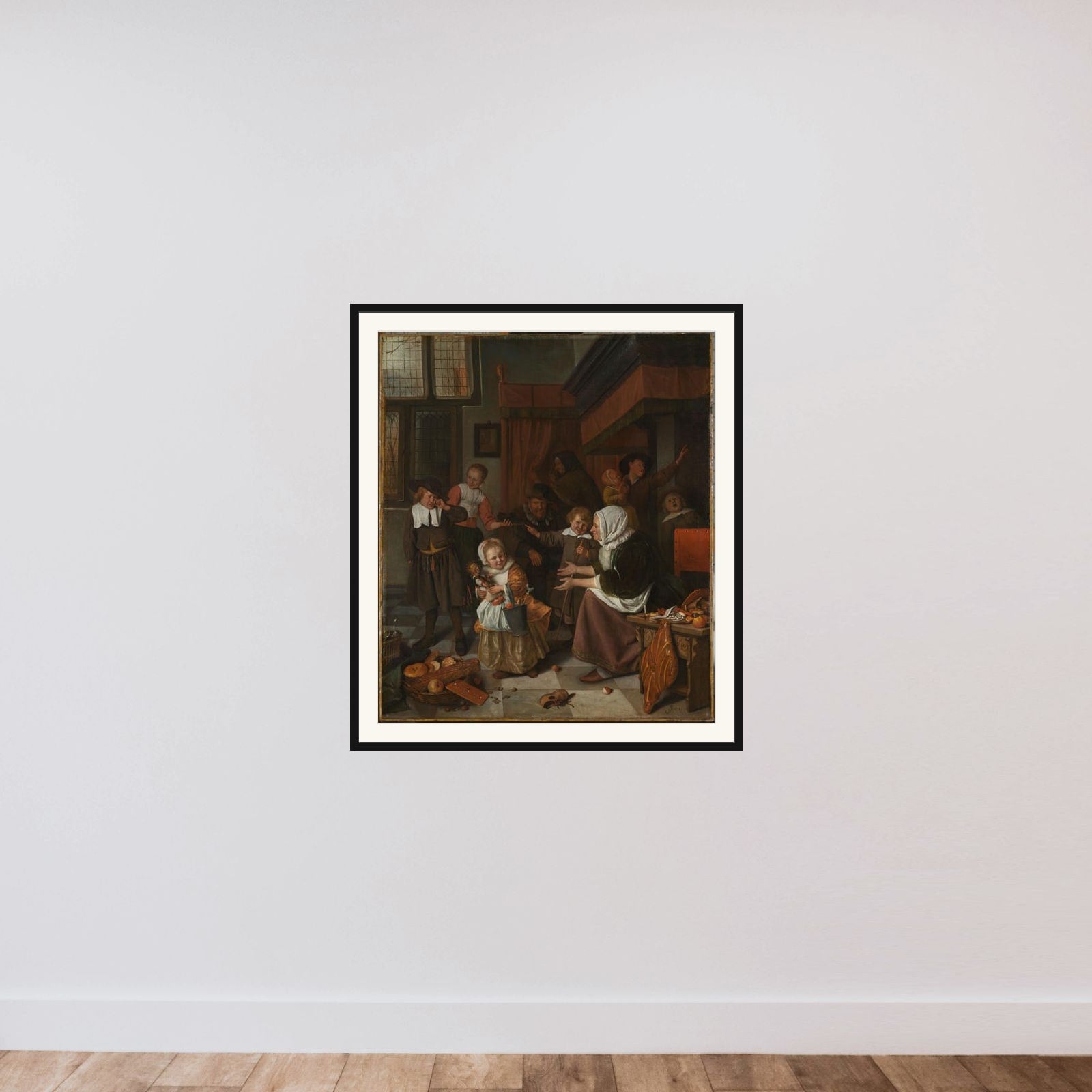 The feast of St. Nicholas framed — shown to scale