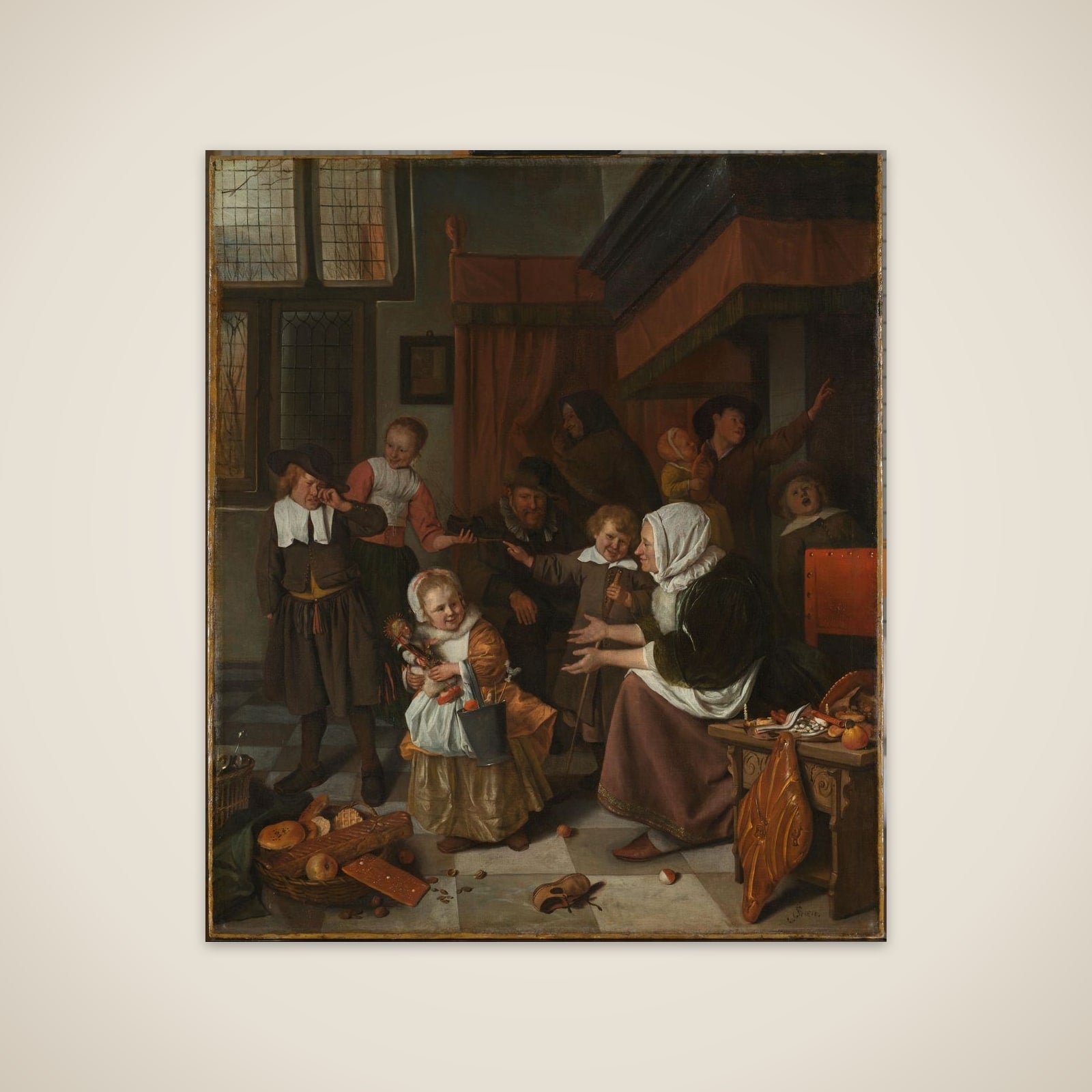The feast of St. Nicholas unframed print