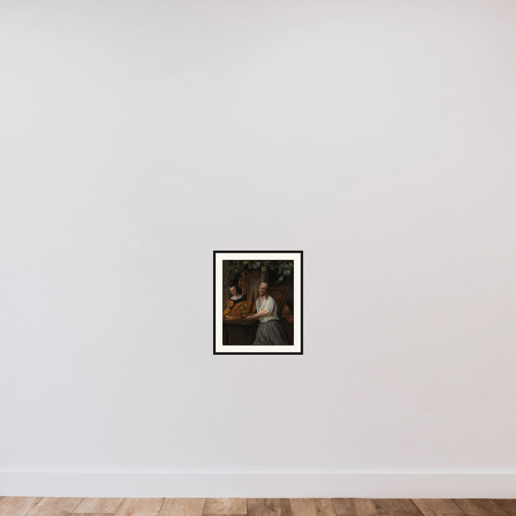 The Leiden baker Arent Oostwaard and his wife Catharina Keizerswaard framed — shown to scale