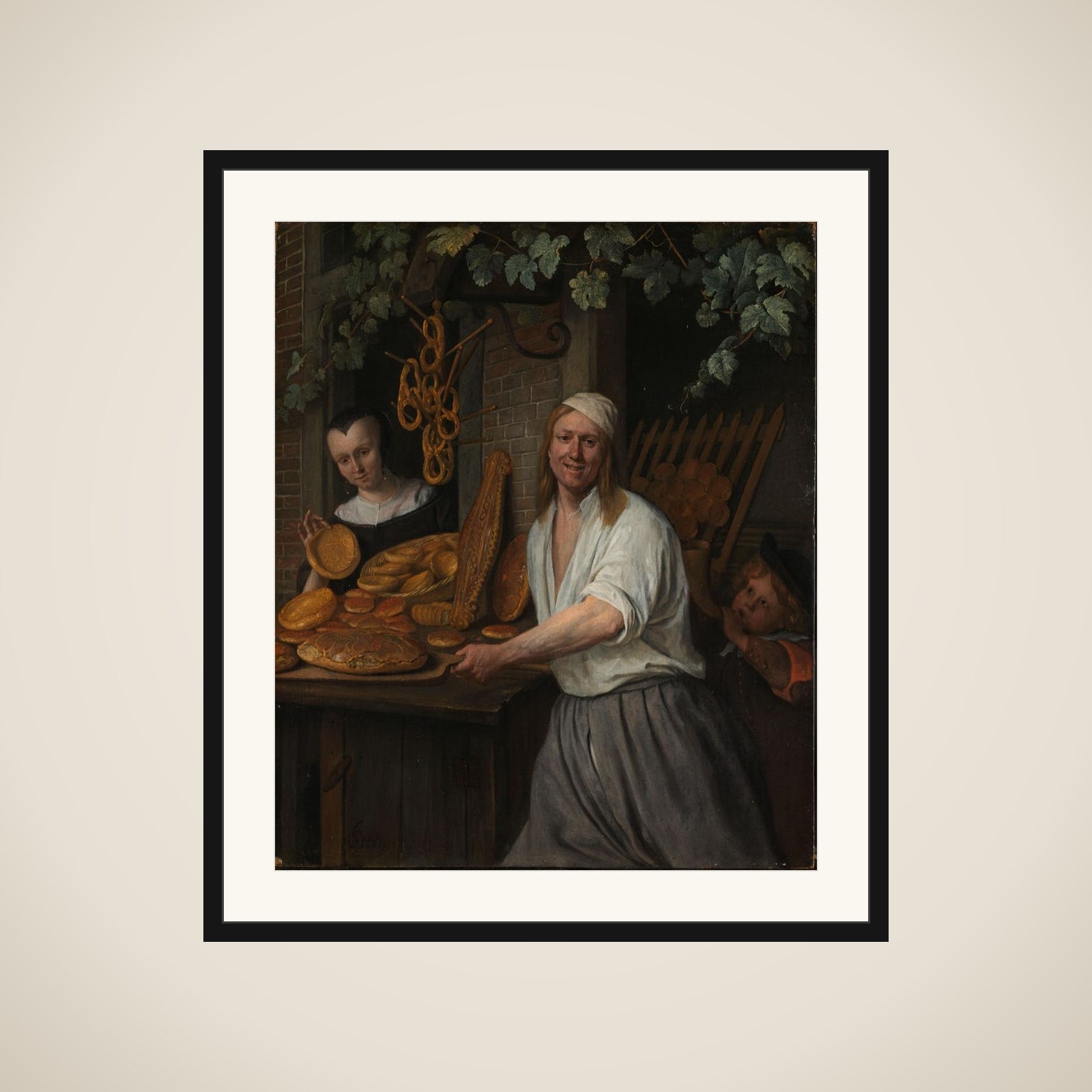The Leiden baker Arent Oostwaard and his wife Catharina Keizerswaard framed