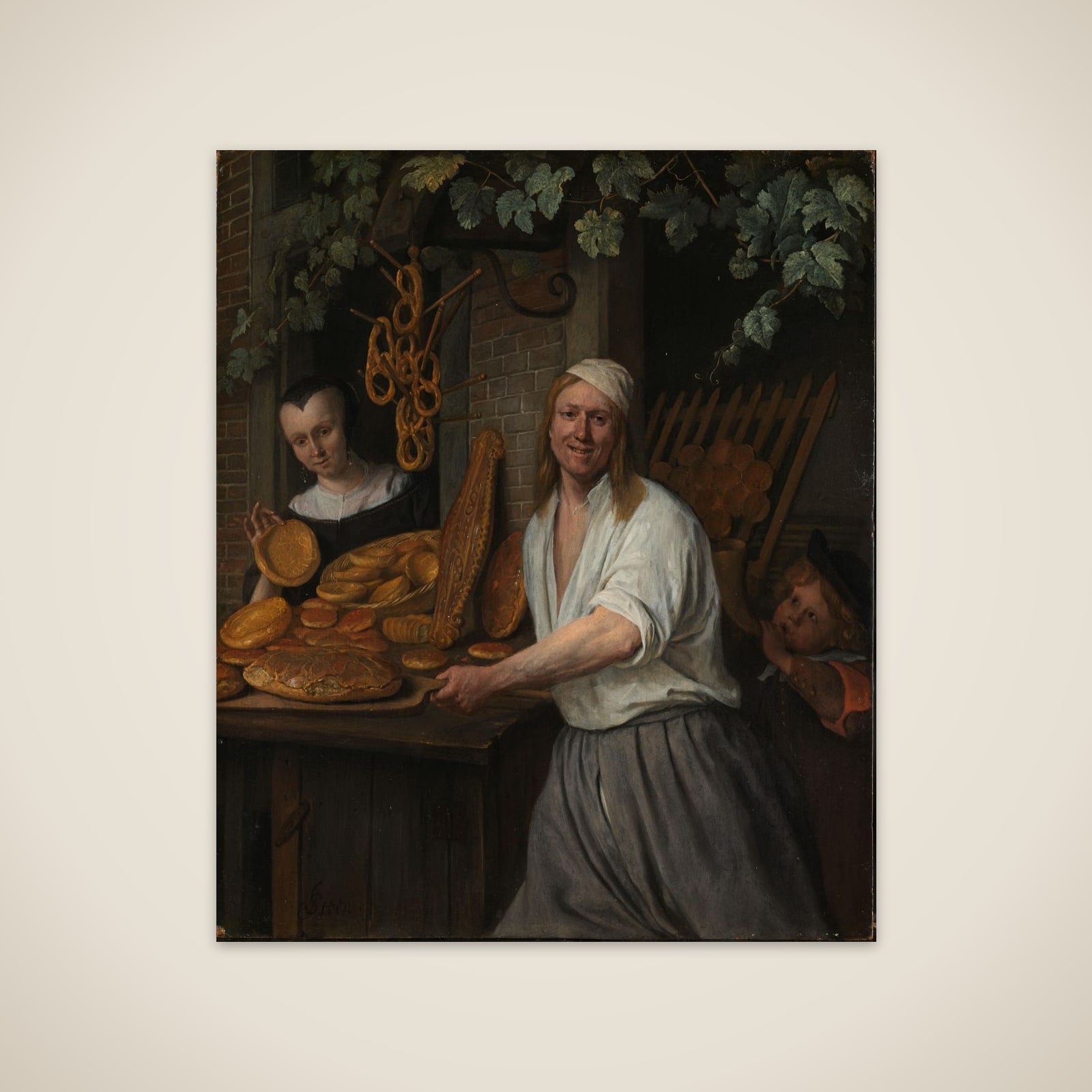 The Leiden baker Arent Oostwaard and his wife Catharina Keizerswaard unframed print