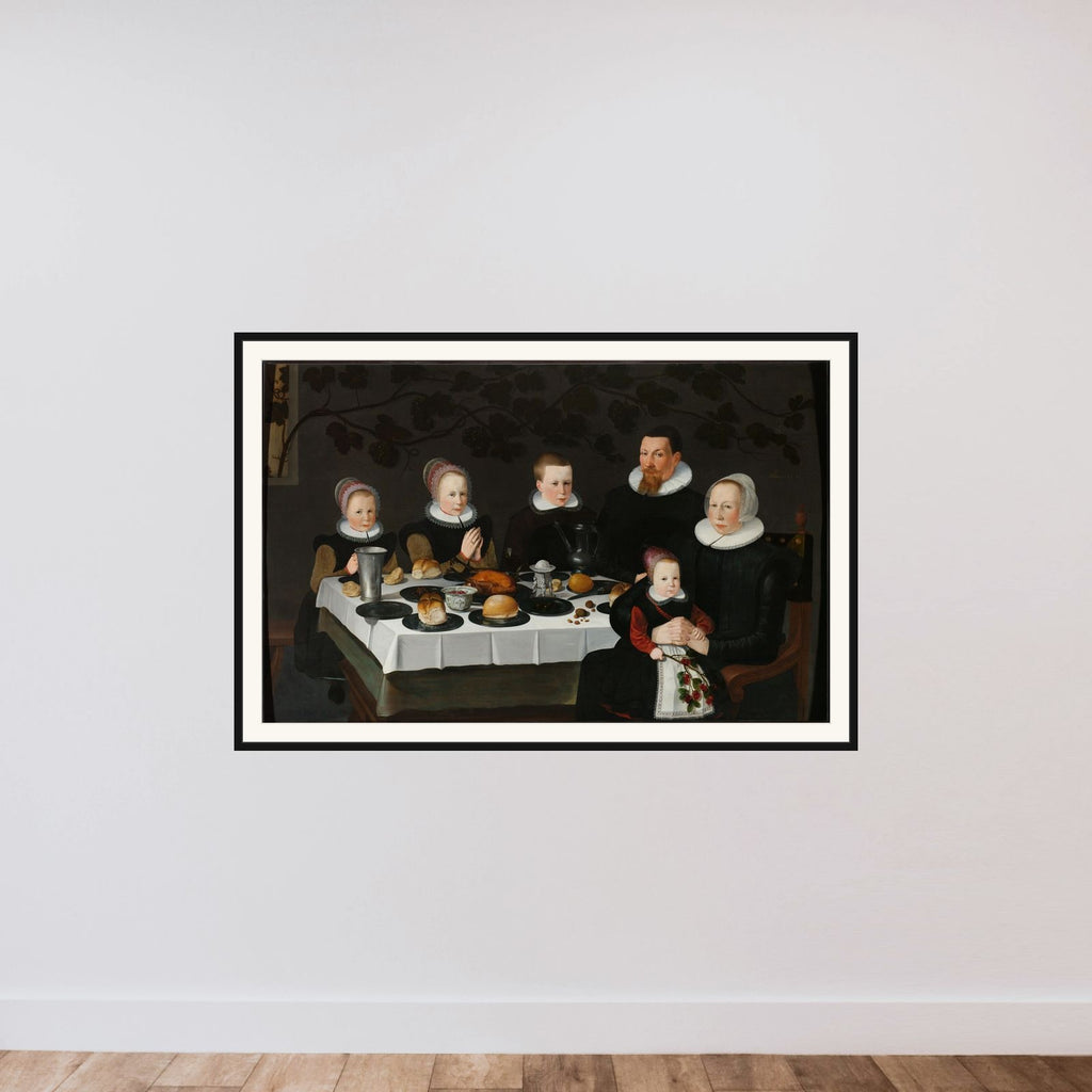 Prosperous Calvinist Family framed — shown to scale