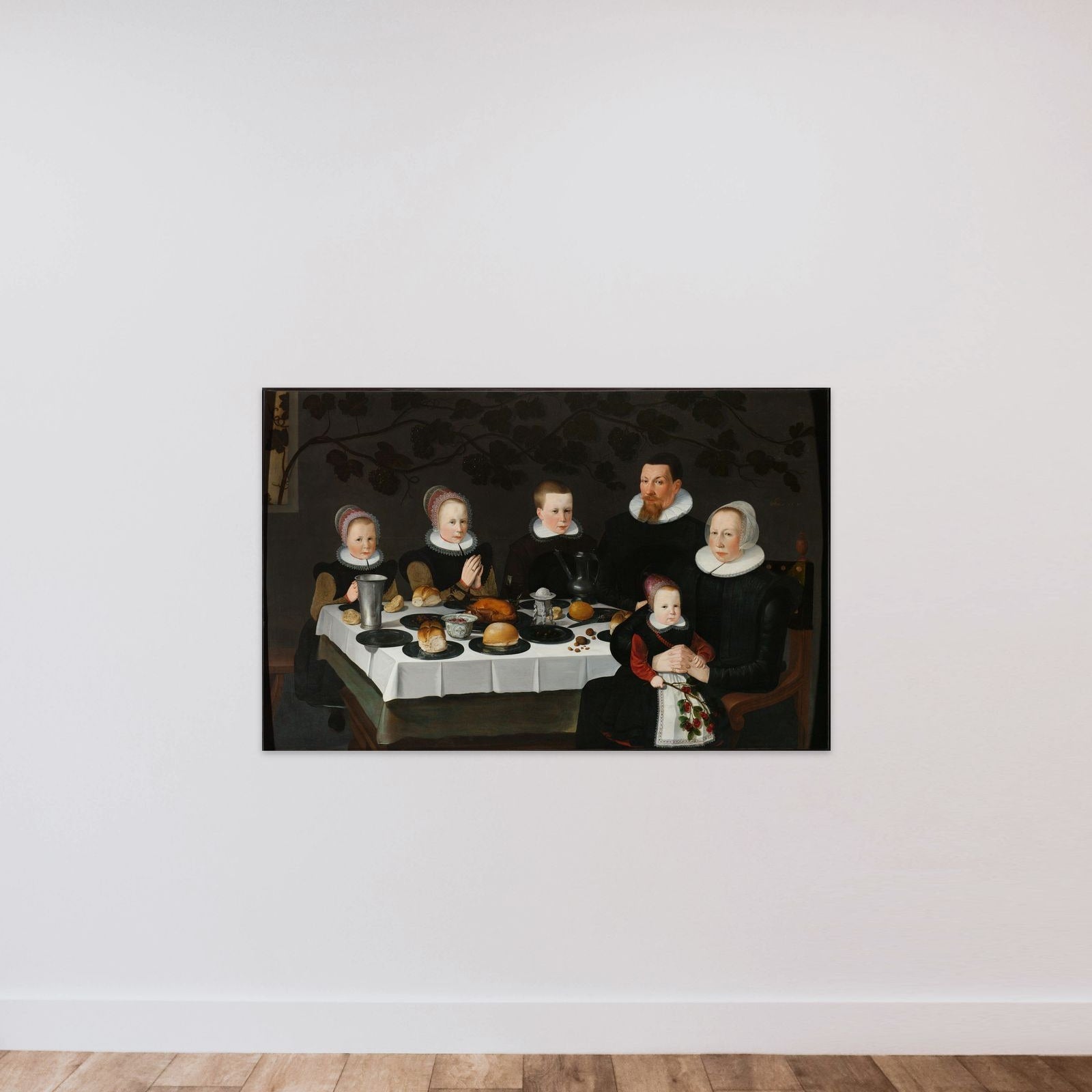 Prosperous Calvinist Family unframed — shown to scale