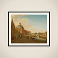 The Docking Basin in the Barge Canal in Leidschendam framed