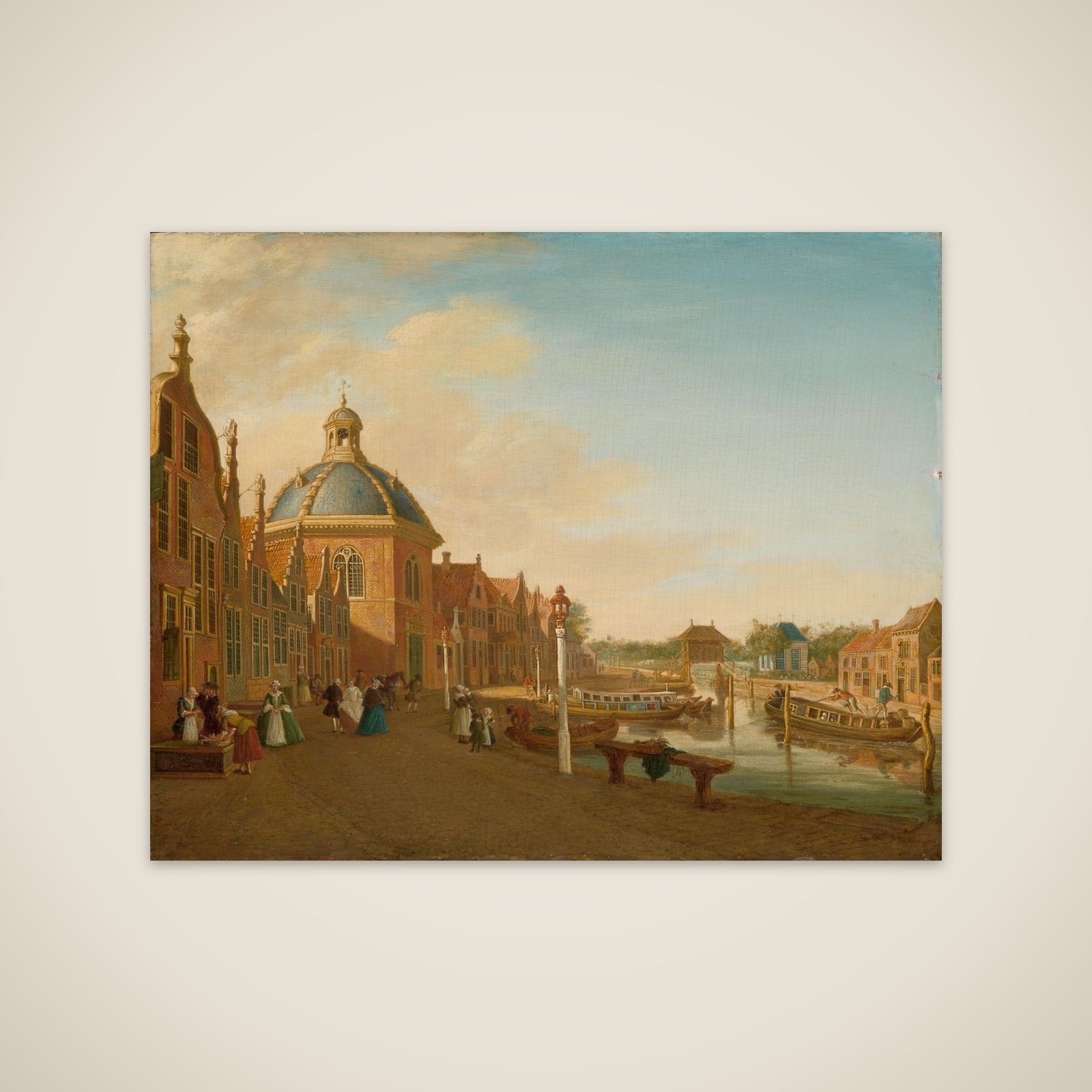The Docking Basin in the Barge Canal in Leidschendam unframed print