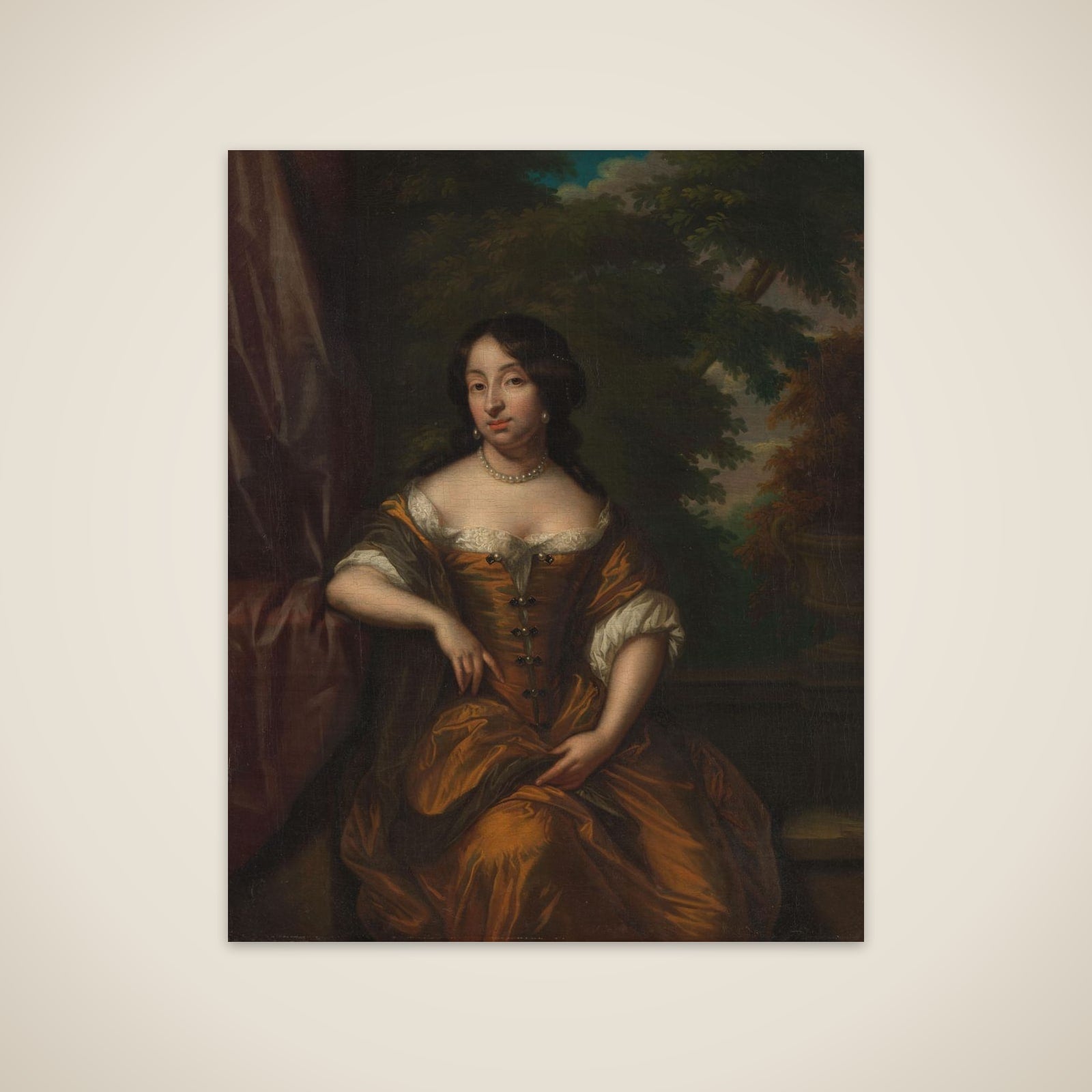 Portrait of Anna Maria Hoeufft 91646-1715), wife of Jan Boudaen Courten unframed print
