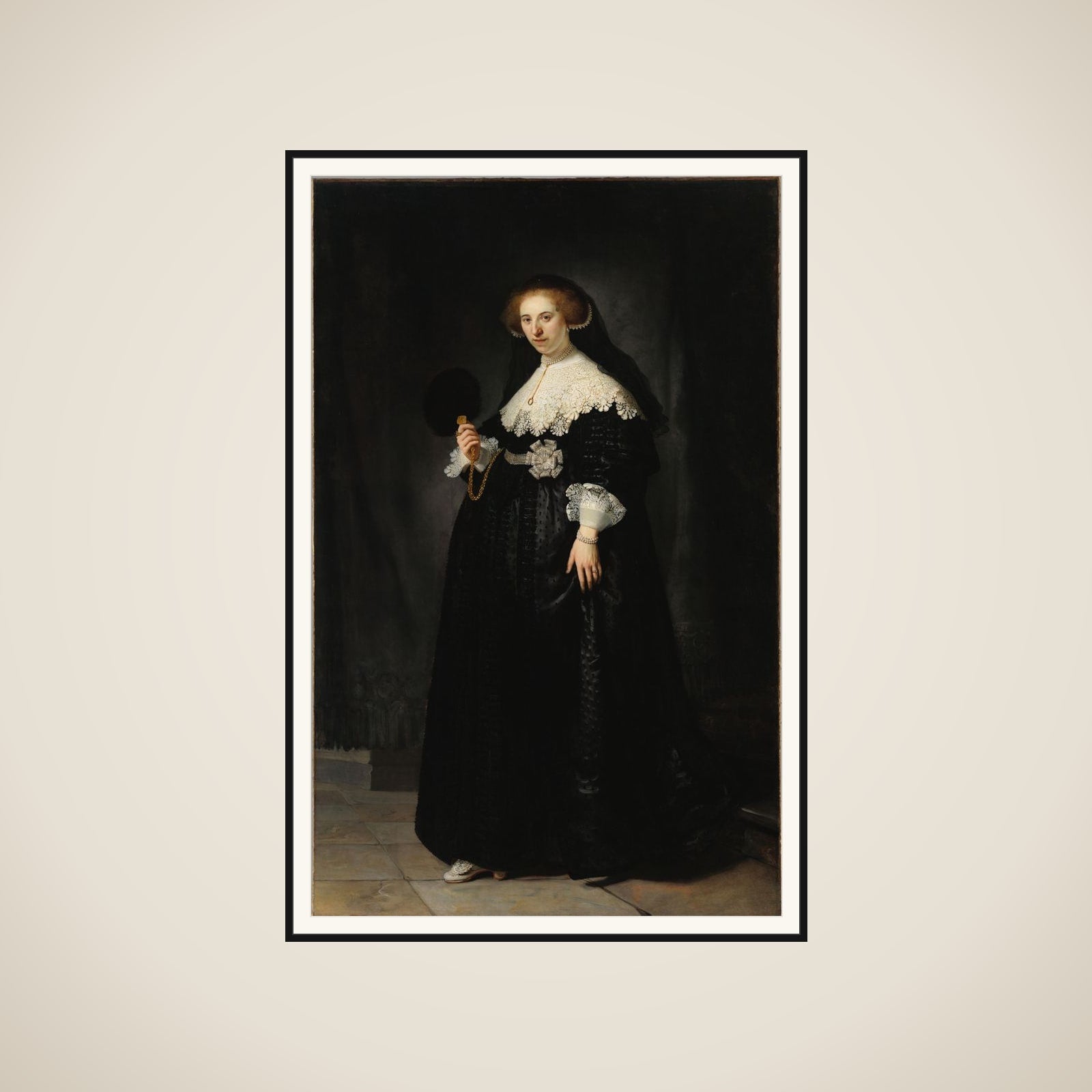 Portrait of Oopjen Coppit framed