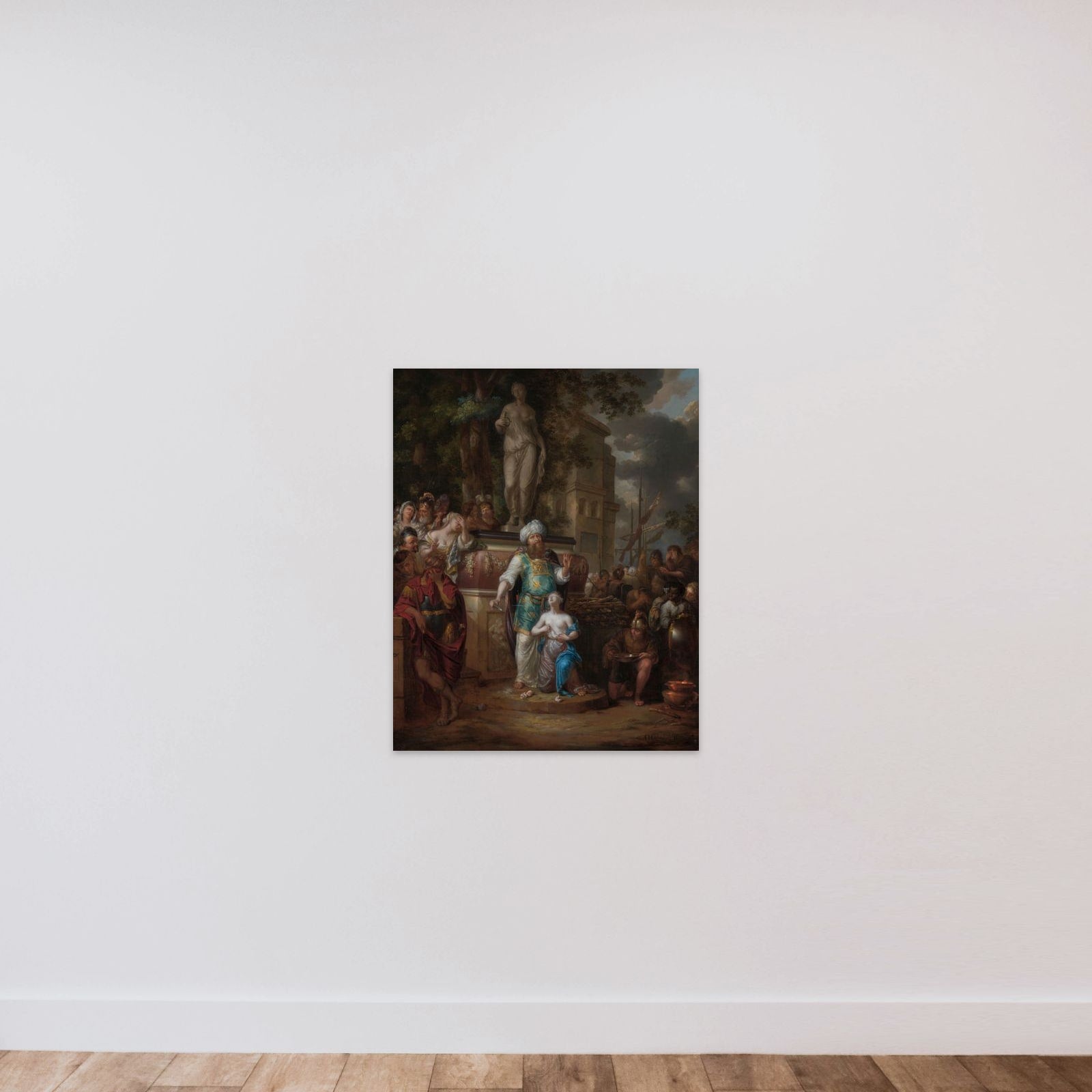 Sacrifice of Iphigenia unframed — shown to scale