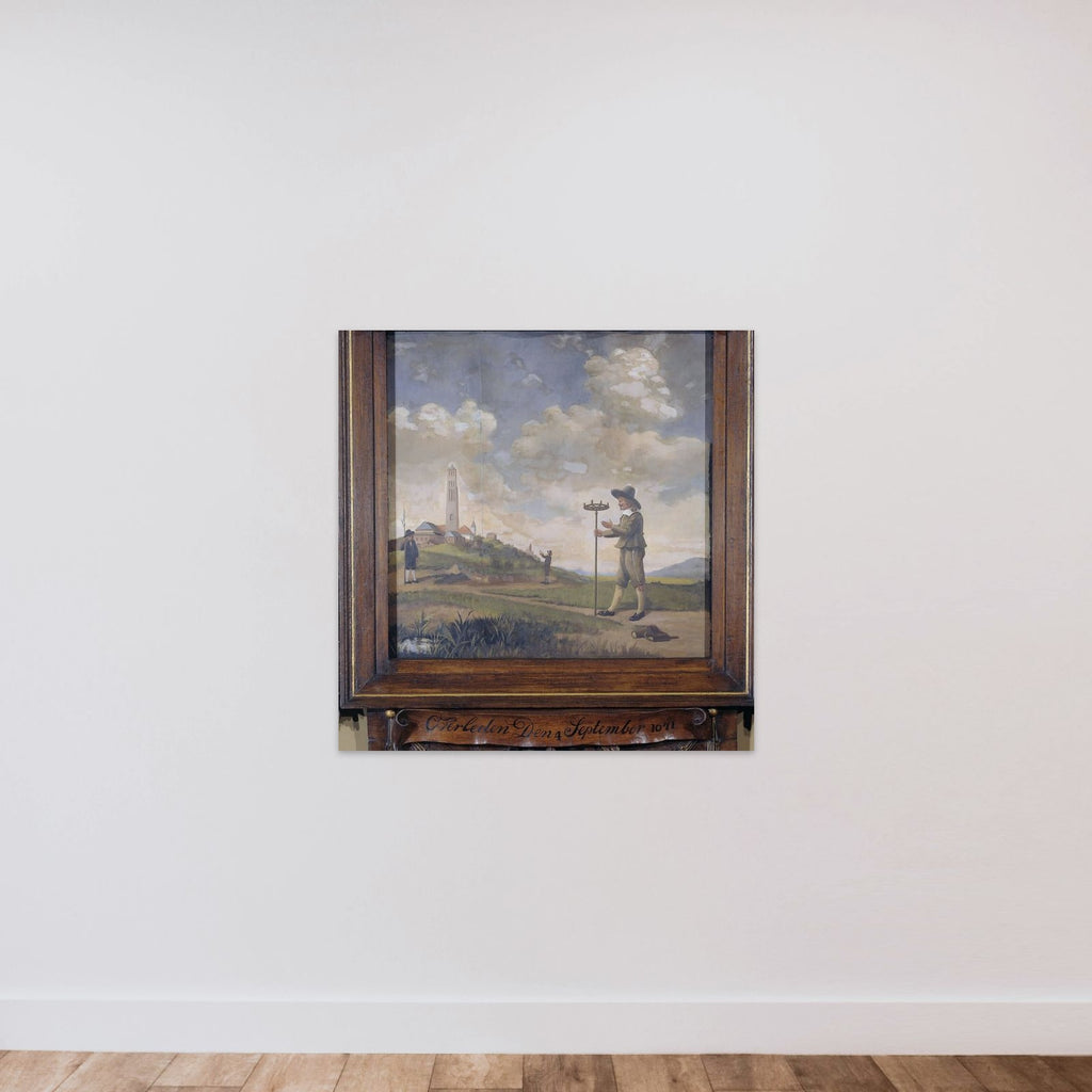 Portrait of a Surveyor (Andries van der Wal) unframed — shown to scale