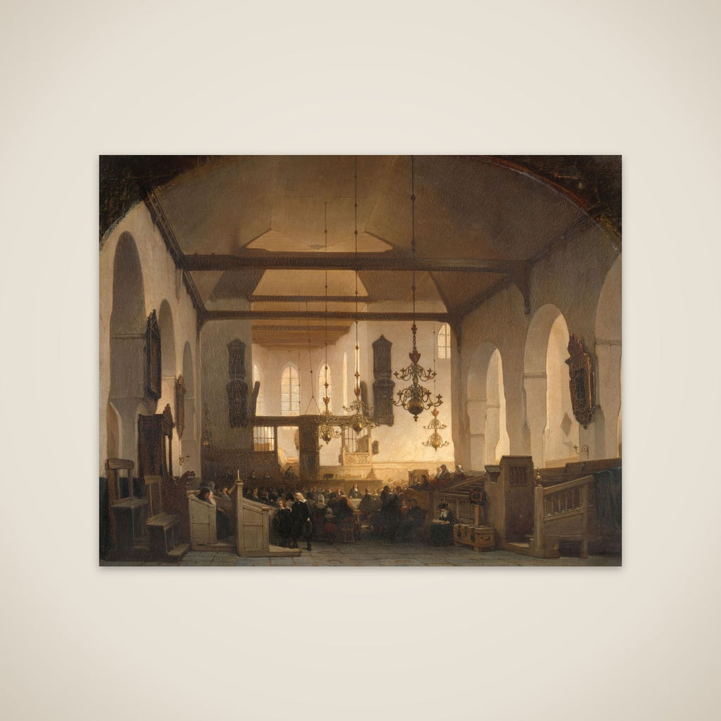 A Service in the Geertekerk, Utrecht unframed print