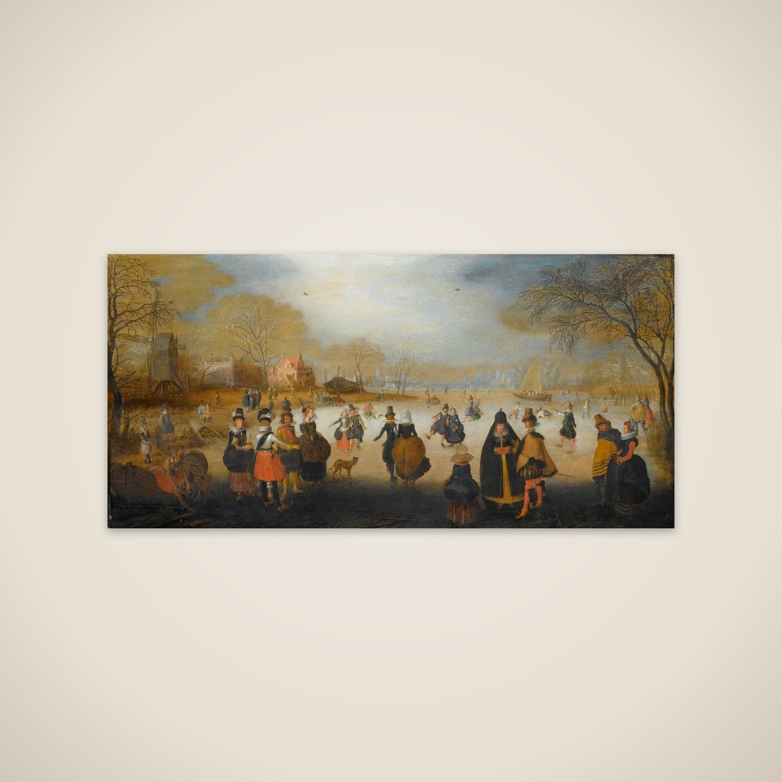 Winter Landscape with Skaters unframed print