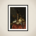 Still Life with Silver-Gilt Glass Holder framed