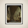 Interior of the Oude Kerk in Delft from the Choir toward the Portal framed