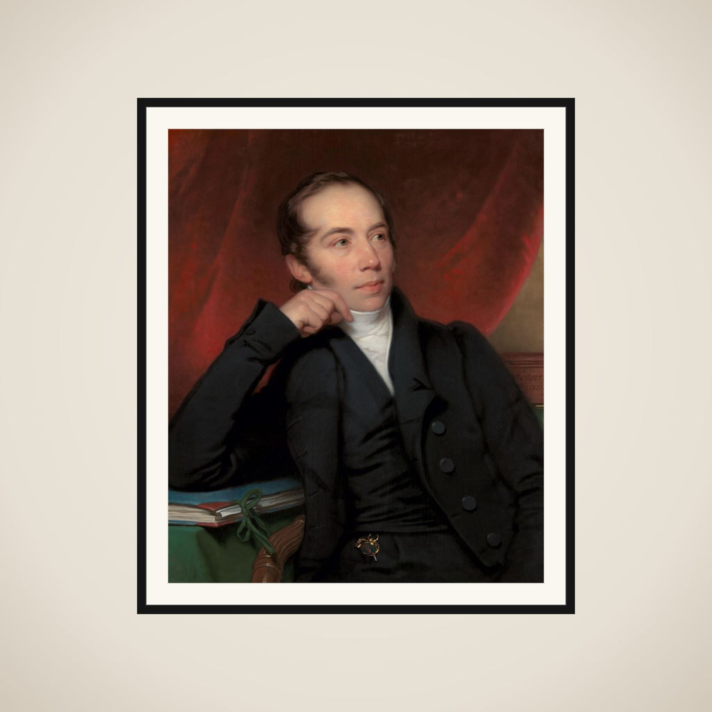 Portrait of Pieter Ernst Hendrik Praetorius, Broker, Draftsman and Painter. Chairman of the Board of the Rijksmuseum 1852-74 framed