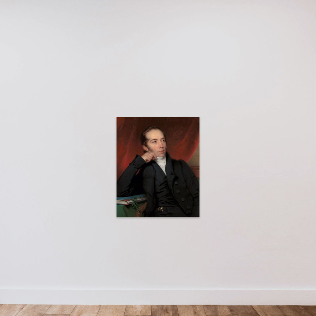 Portrait of Pieter Ernst Hendrik Praetorius, Broker, Draftsman and Painter. Chairman of the Board of the Rijksmuseum 1852-74 unframed — shown to scale