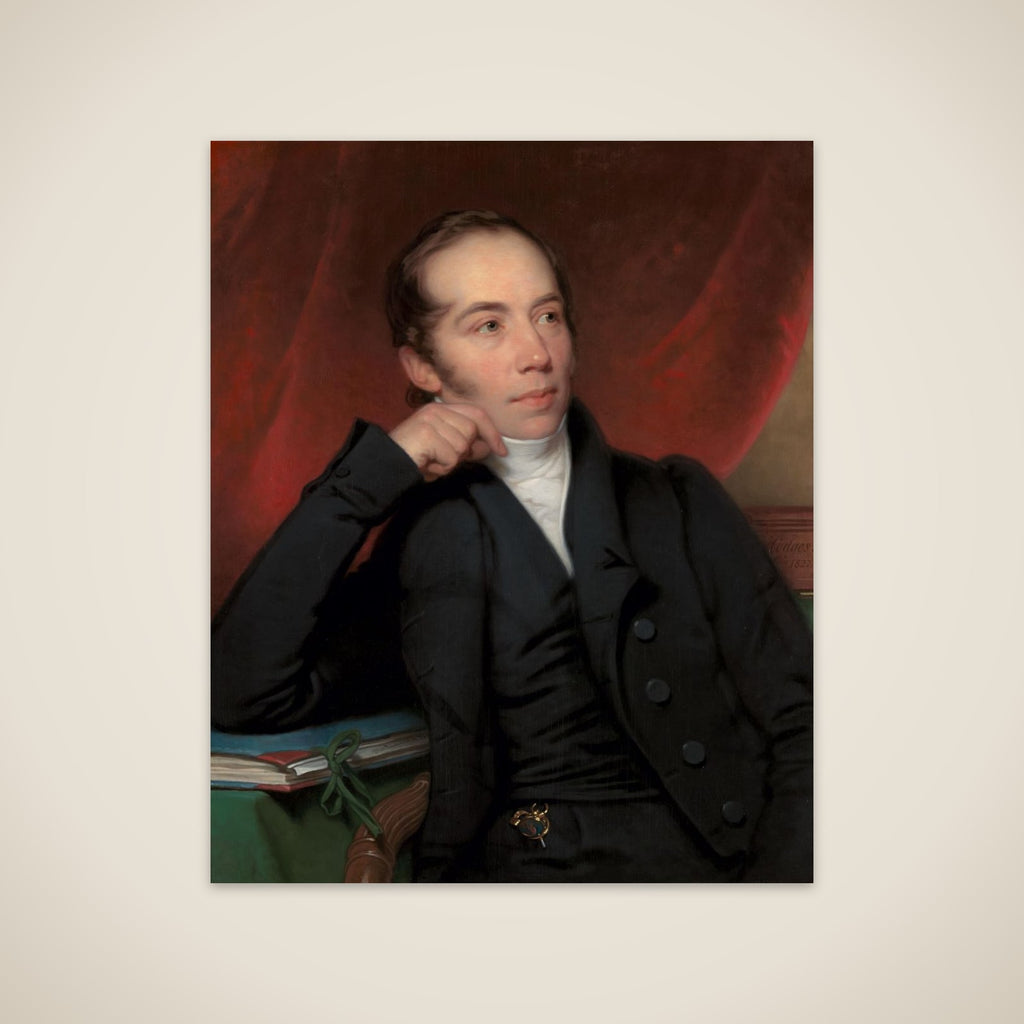 Portrait of Pieter Ernst Hendrik Praetorius, Broker, Draftsman and Painter. Chairman of the Board of the Rijksmuseum 1852-74 unframed print