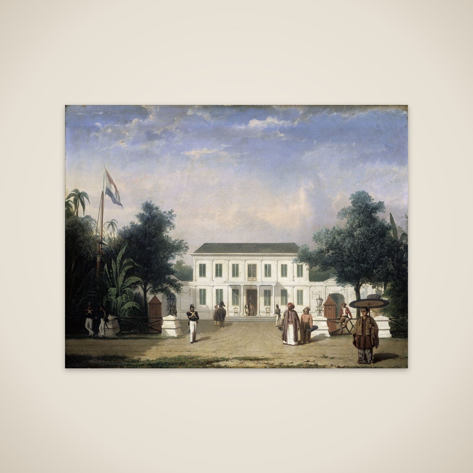 House on the Rijswijk, Batavia (Jalan Veteran) unframed print
