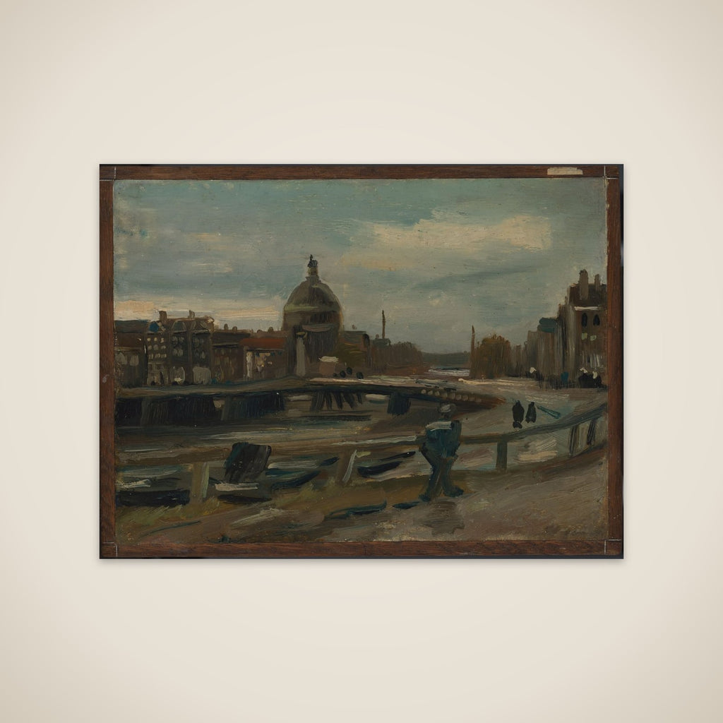 The Singel near the Lutheran Church in Amsterdam unframed print