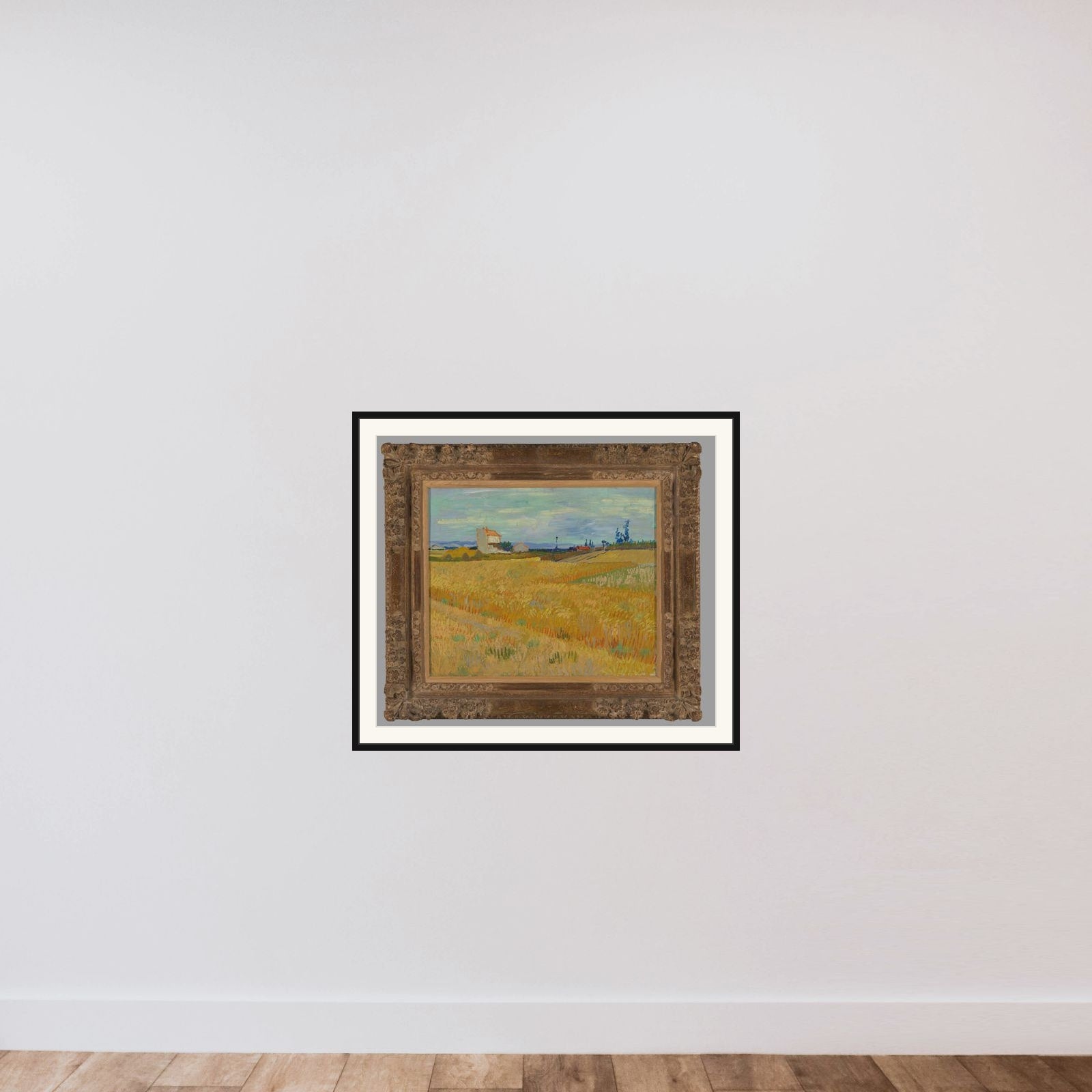 Wheatfield framed — shown to scale