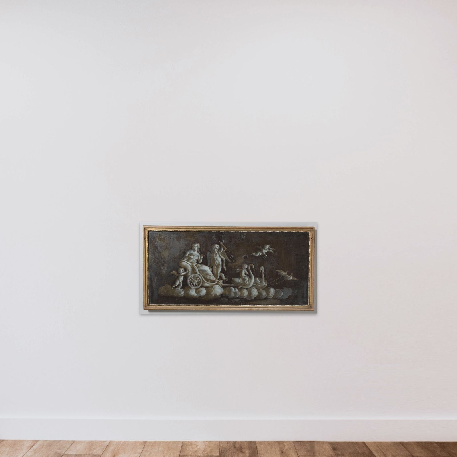 Venus op zegewagen unframed — shown to scale