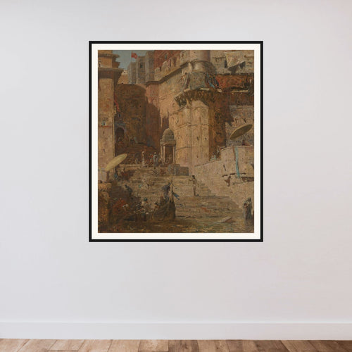 Benares framed — shown to scale