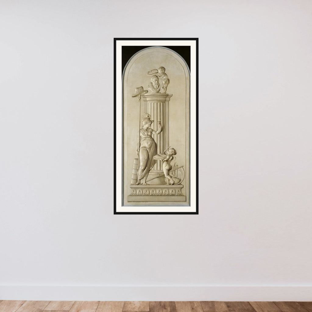 Allegory of Freedom framed — shown to scale