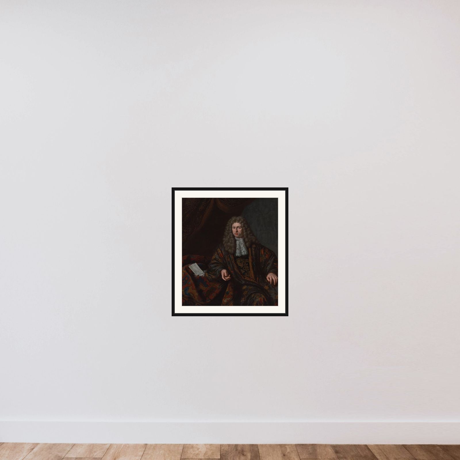 Portrait of Nicolaes Witsen (1641-1717) framed — shown to scale