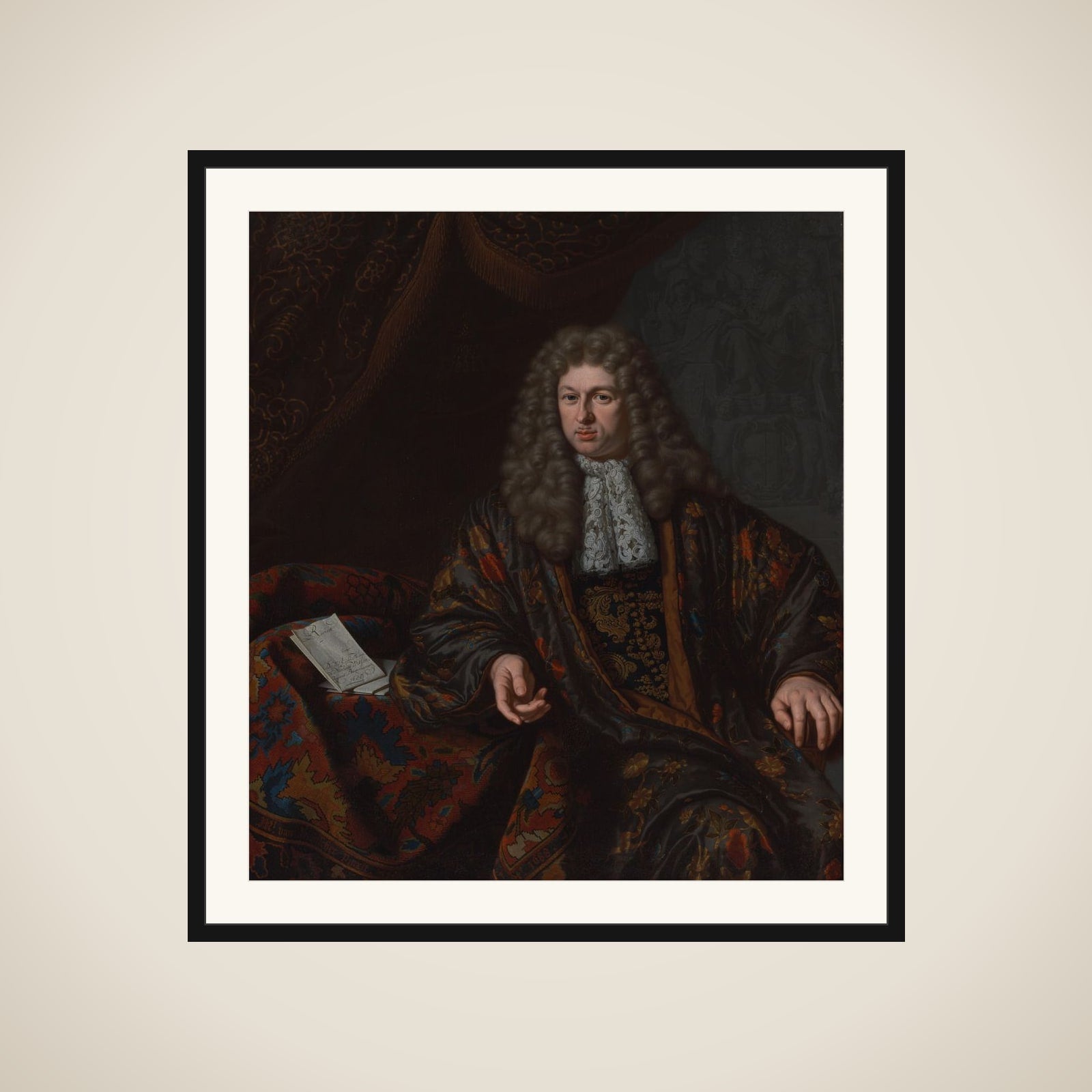 Portrait of Nicolaes Witsen (1641-1717) framed