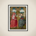 St Jerome and St Catherine of Alexandria, Bruges or Brussels, c. 1480-1490 framed