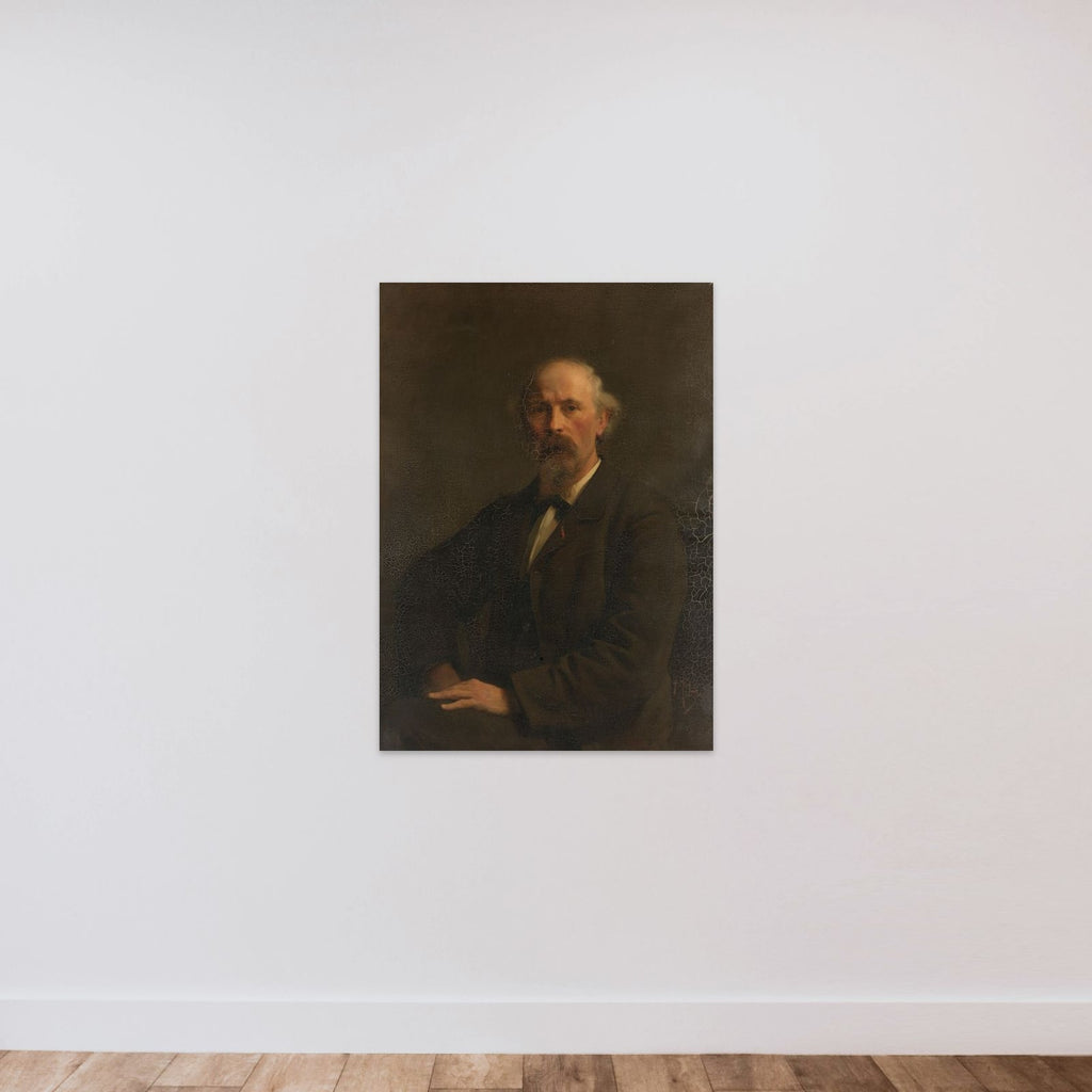 Portrait of Pieter Stortenbeker (1828-1898), kunstschilder unframed — shown to scale