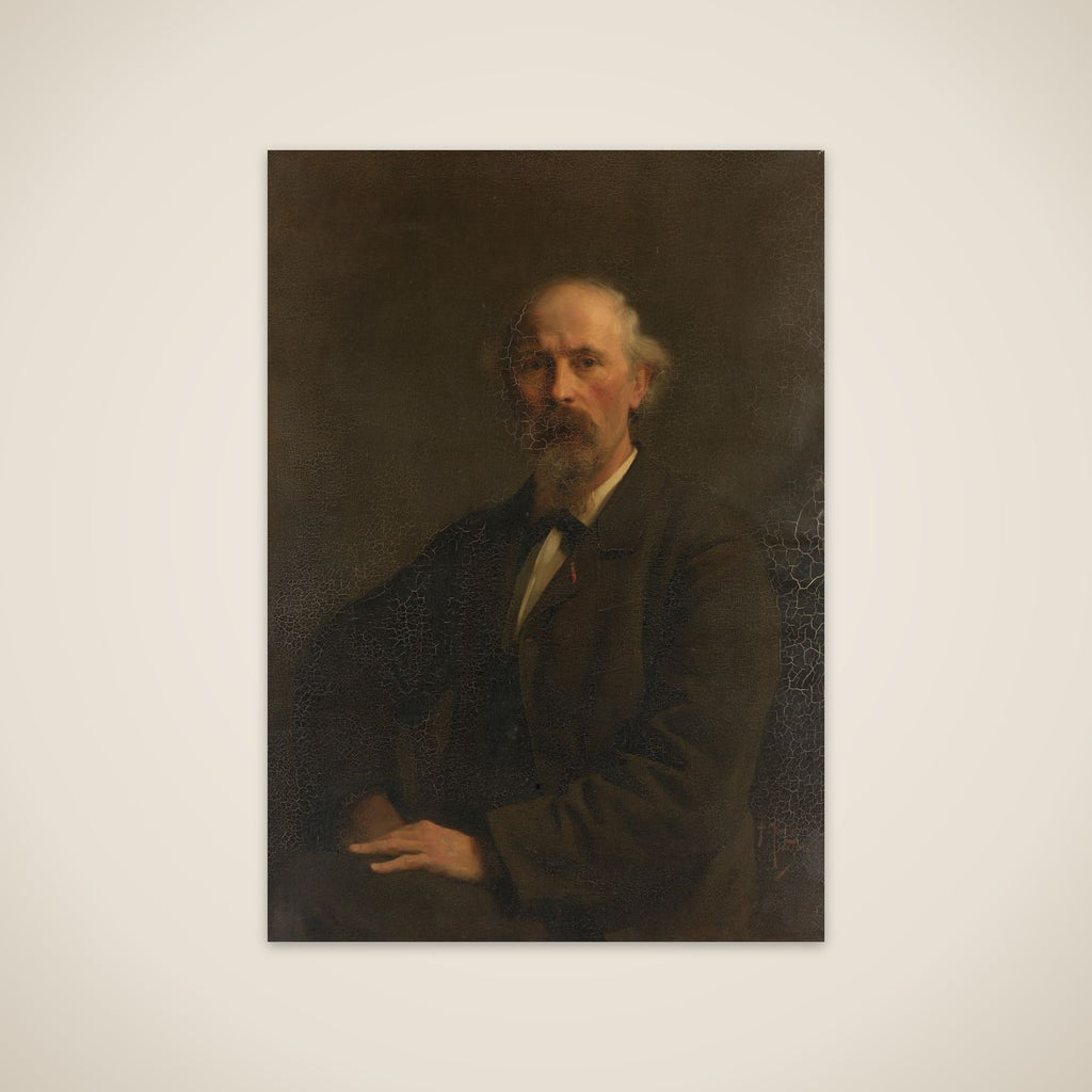 Portrait of Pieter Stortenbeker (1828-1898), kunstschilder unframed print