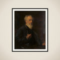 Portrait of J.A.B. Stroebel (1821-1905), kunstschilder framed