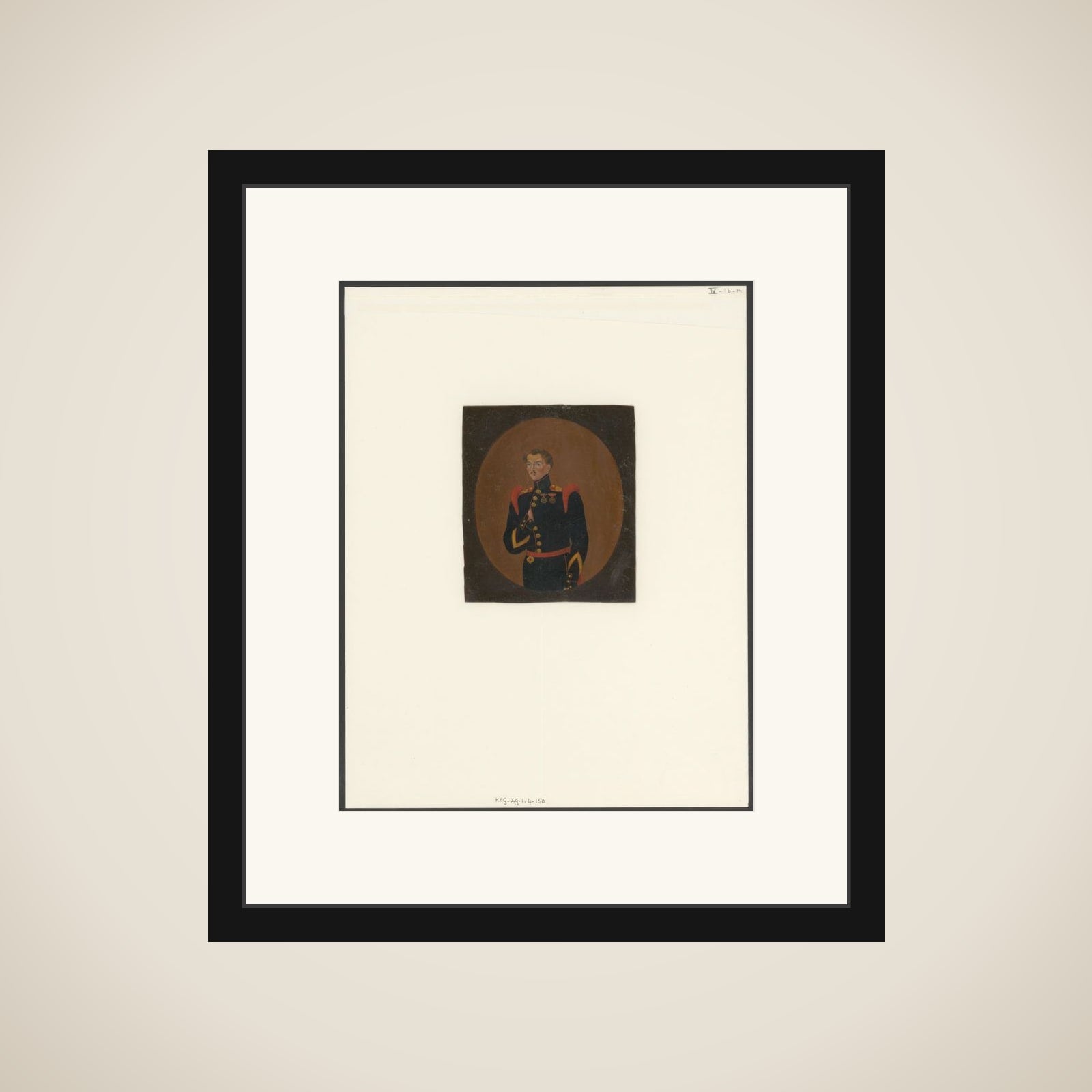 Portrait of Johannes Otto van Setten framed